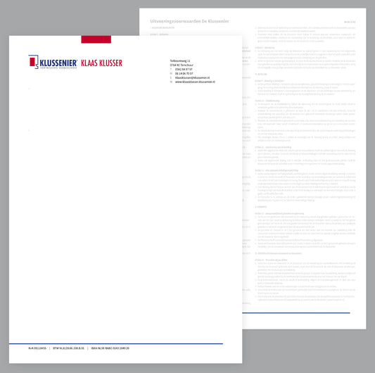 Briefpapier | Gepersonaliseerd | Met uitvoeringsvoorwarden
