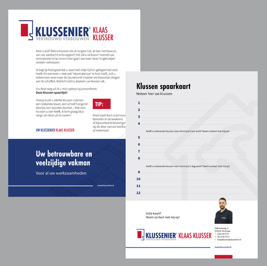 Klussen spaarlijst | Gepersonaliseerd