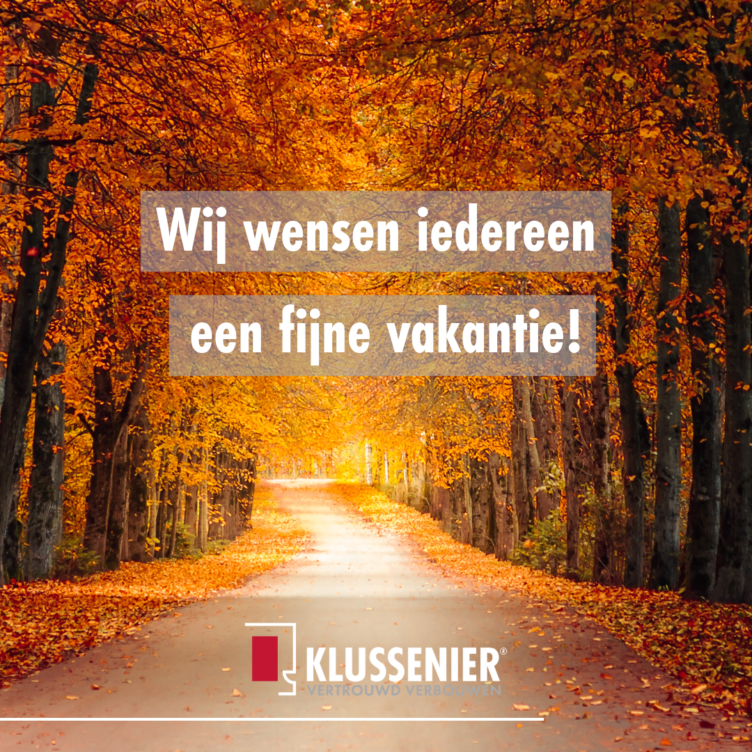 Post Klussenier - Fijne herfstvakantie