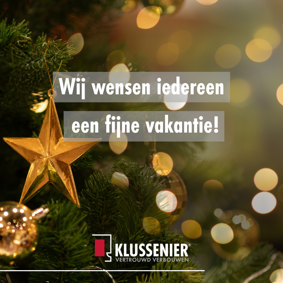 Post Klussenier - Fijne kerstvakantie